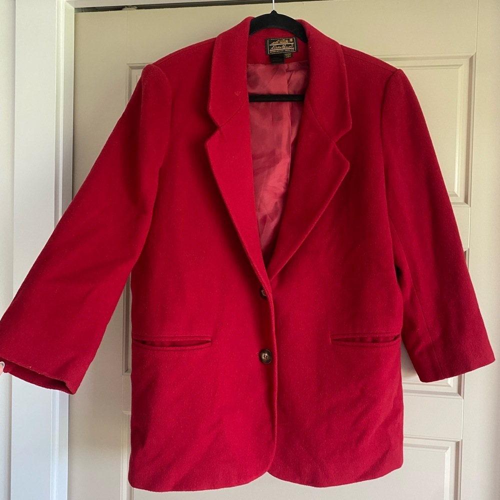 Eddie Bauer VTG Red Wool Blazer